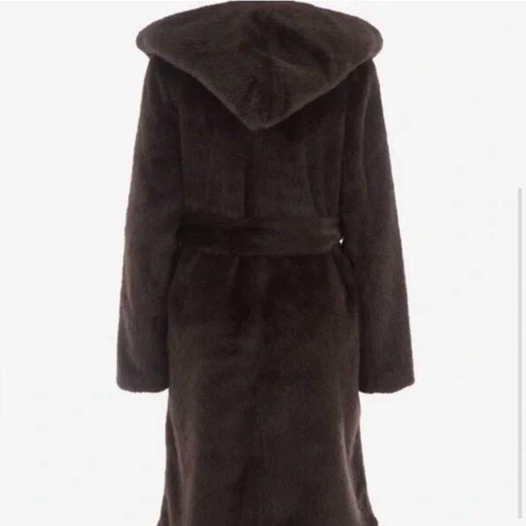 Rebecca Minkoff faux fur wrap coat w hood - NEW W TAGS - sz Small - brown - Picture 9 of 14